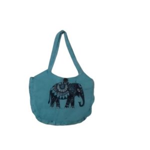 Elephant Print Cotton Tote Bag